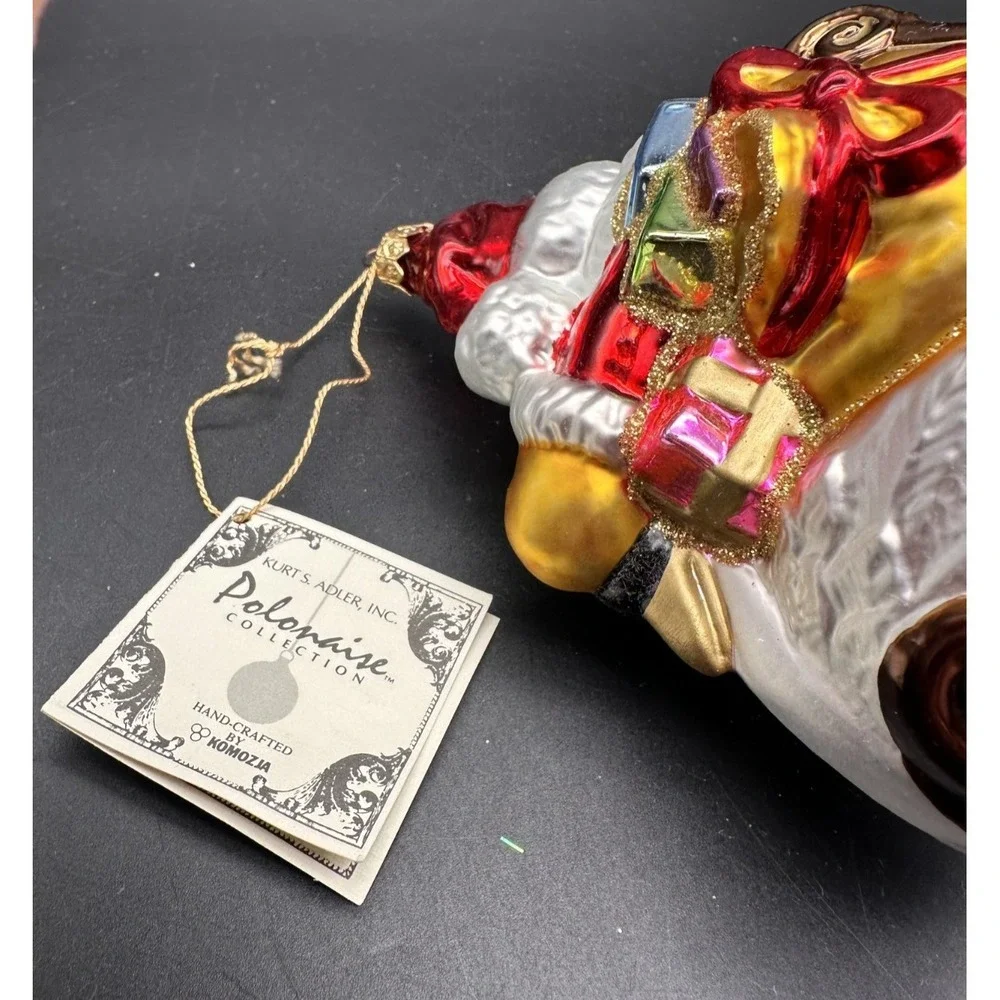 Kurt Adler Polonaise Santa On‎ Goose Sled GP479 Christmas Ornament 5.5